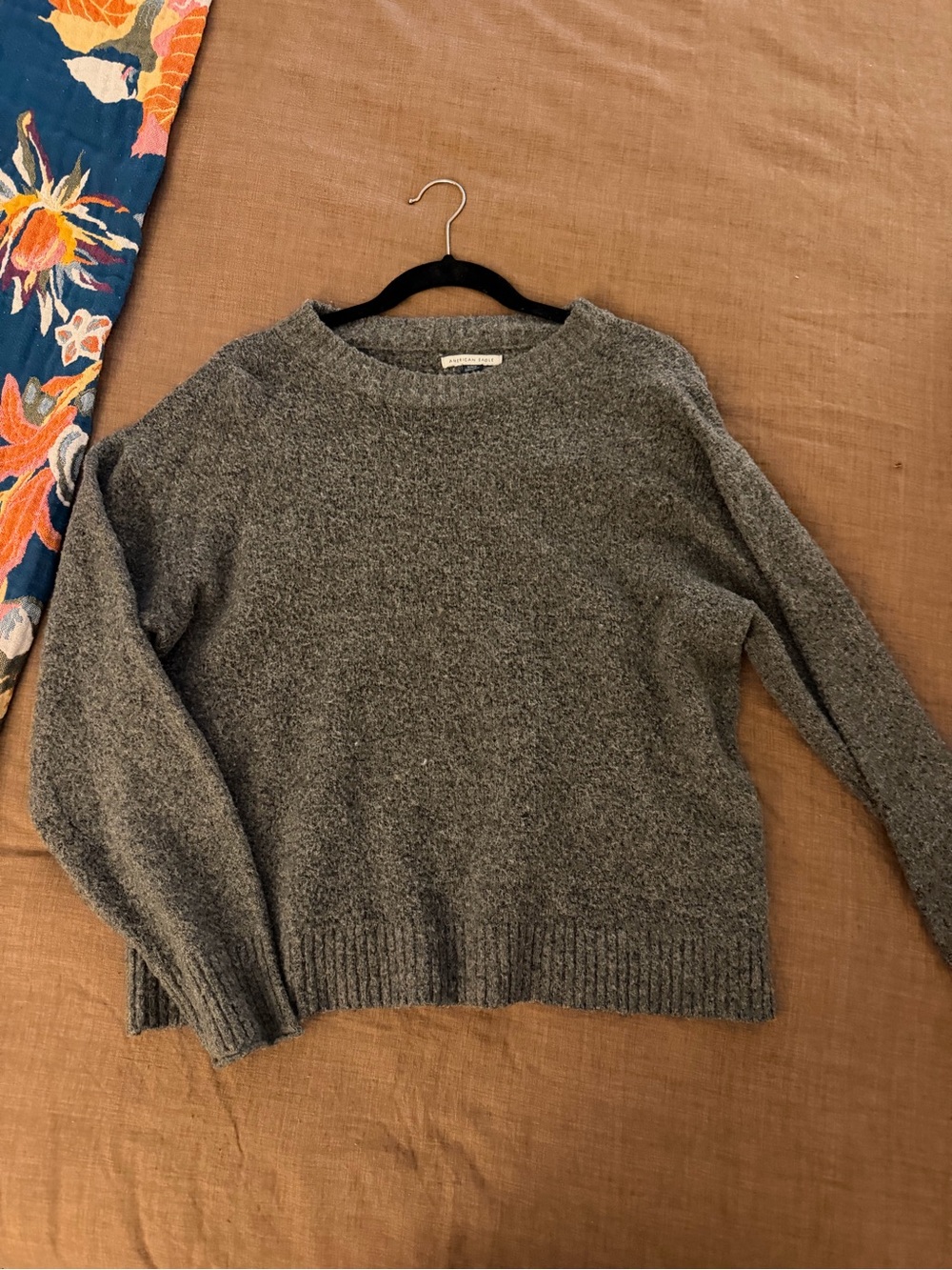 American Eagle Outfitters Gray Crewneck Sweater
